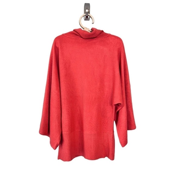 BCBGMAXAZRIA Orange Turtleneck Wide Sleeve Pullover Slouchy Sweater - Picture 3 of 12